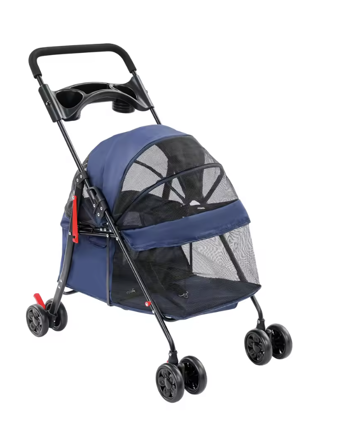 Poussette Pliable pour Chien et Chat – Confort et Sécurité pour Vos Promenades