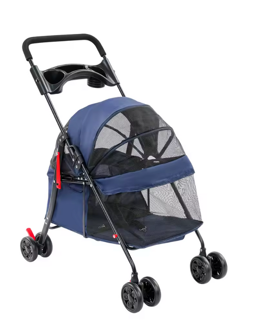 Poussette Pliable pour Chien et Chat – Confort et Sécurité pour Vos Promenades