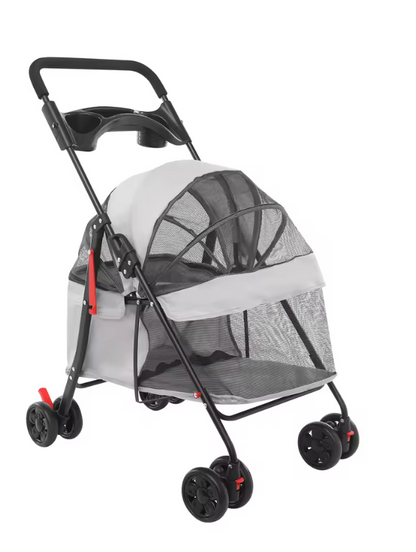 Poussette Pliable pour Chien et Chat – Confort et Sécurité pour Vos Promenades