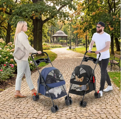 Poussette Pliable pour Chien et Chat – Confort et Sécurité pour Vos Promenades