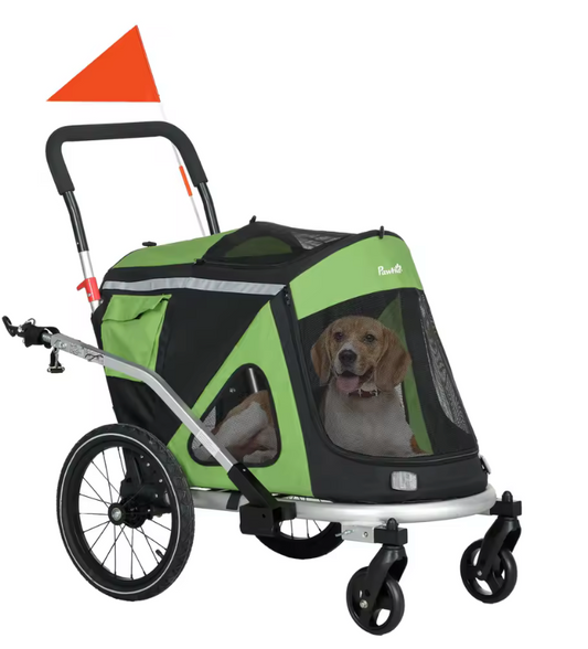 Remorque à vélo  pour animaux 2 en 1