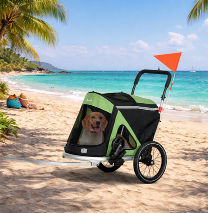 Remorque à vélo  pour animaux 2 en 1
