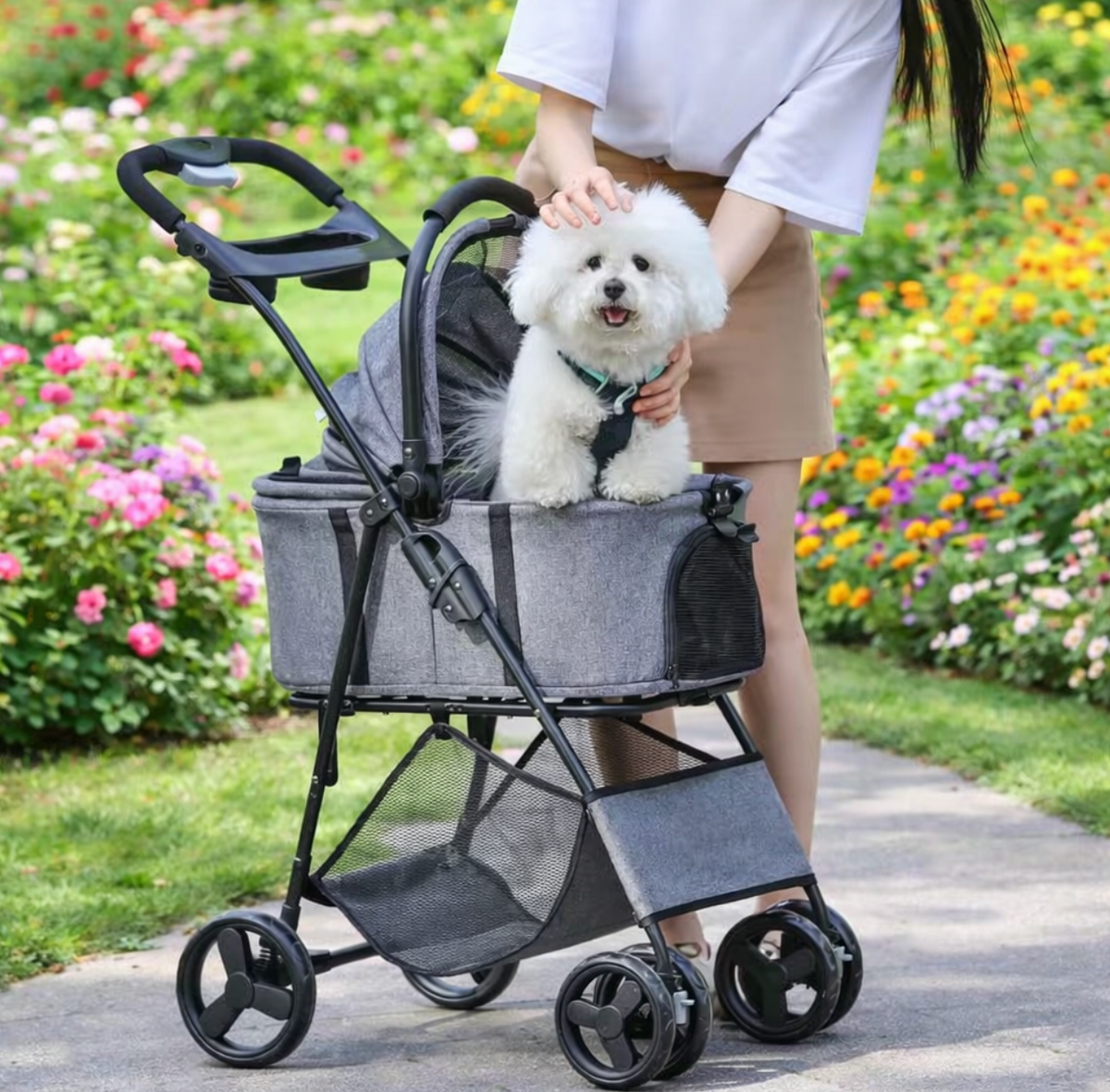 Poussette Premium pour Chien – Confort et Sécurité pour Vos Promenades