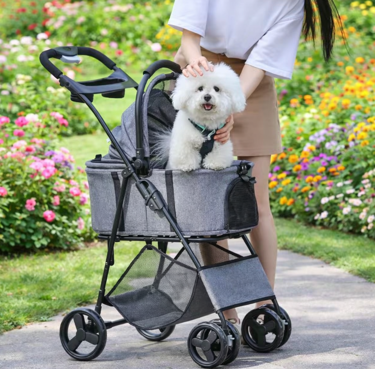 Poussette Premium pour Chien – Confort et Sécurité pour Vos Promenades