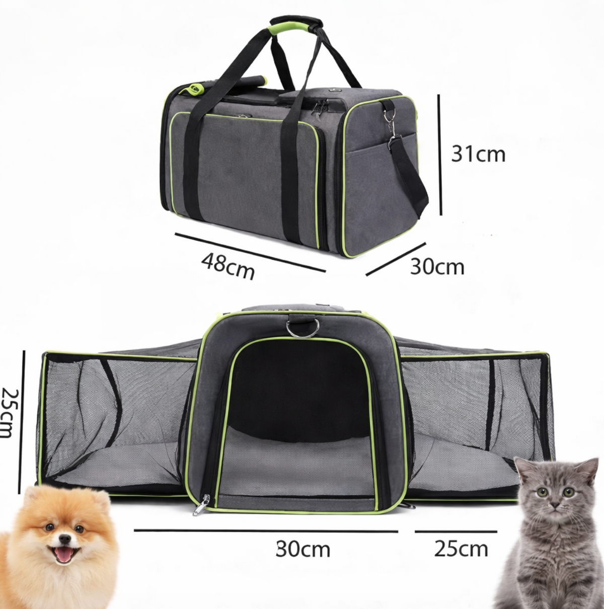 Sac de Voyage Extensible pour Chat et Petit Chien – Transport Sécurisé