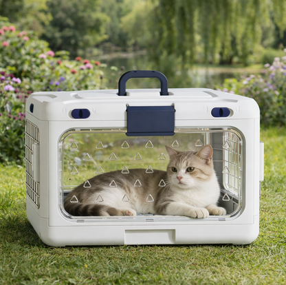 Caisse de Transport Sécurisée pour Chat – Aération Optimale et Design Robuste