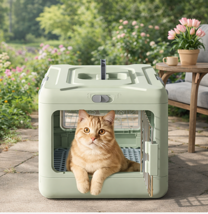Caisse de Transport Sécurisée pour Chat – Aération Optimale et Design Robuste