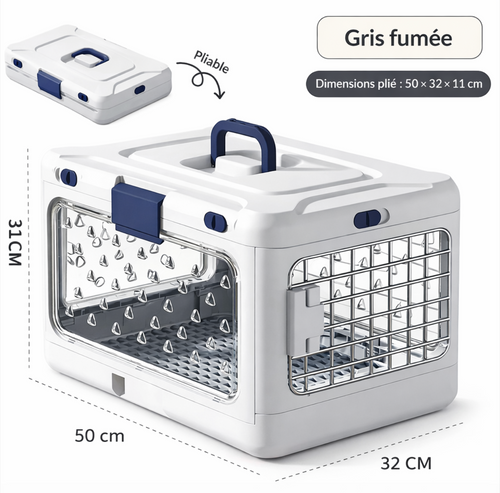 Caisse de Transport Sécurisée pour Chat – Aération Optimale et Design Robuste