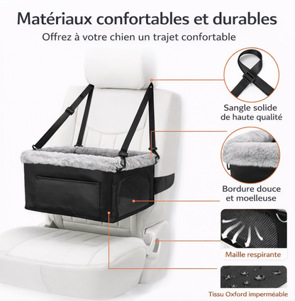 Siège Auto pour Chien – Panier de Voyage Confortable et Sécurisé
