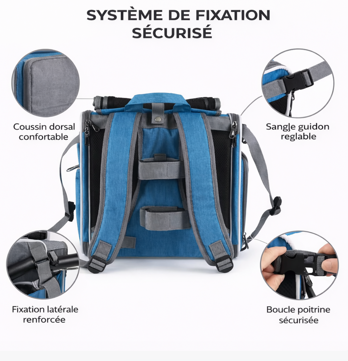 Panier Vélo pour Petit Chien – Sac de Transport Résistant