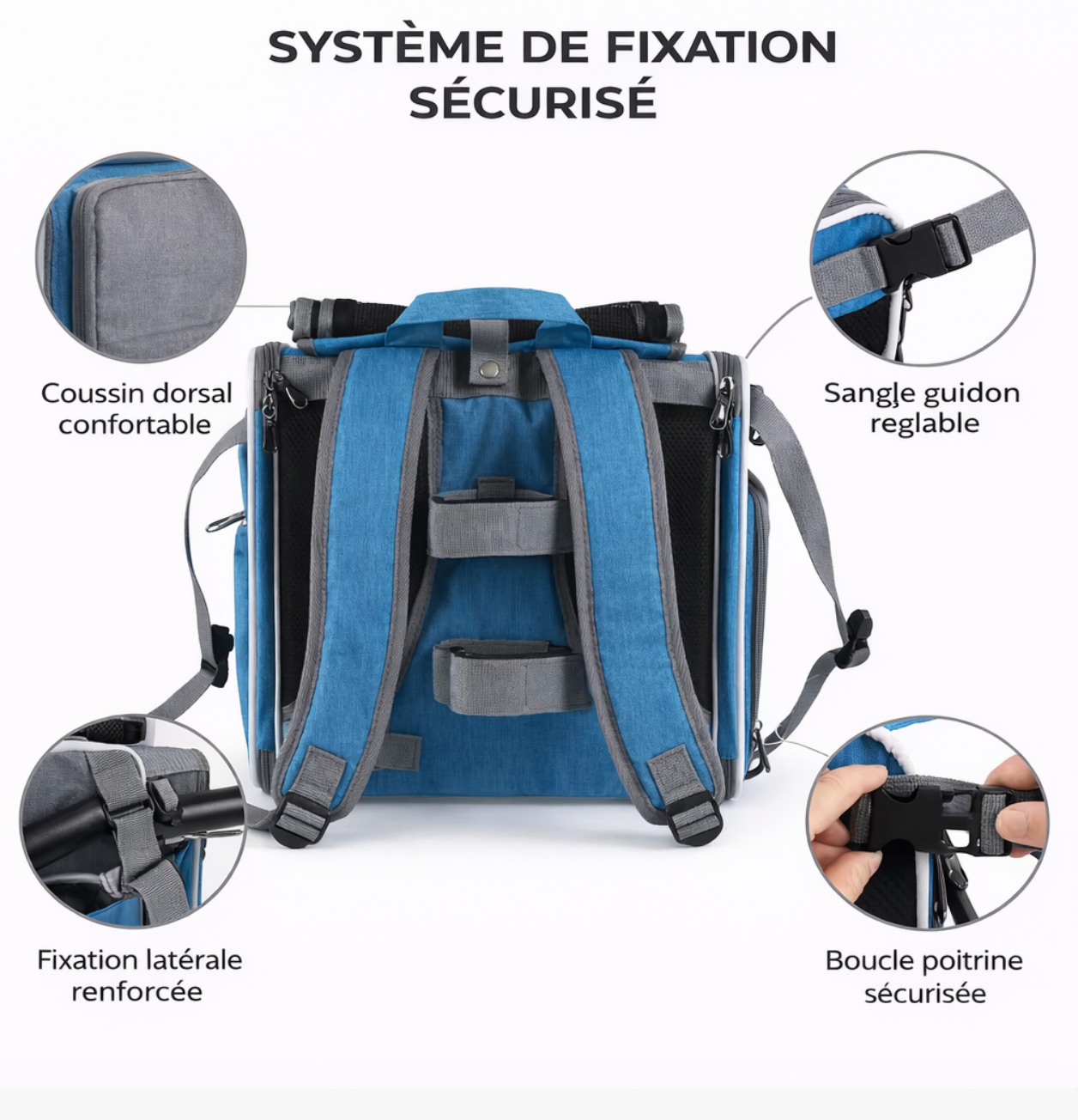 Panier Vélo pour Petit Chien – Sac de Transport Résistant