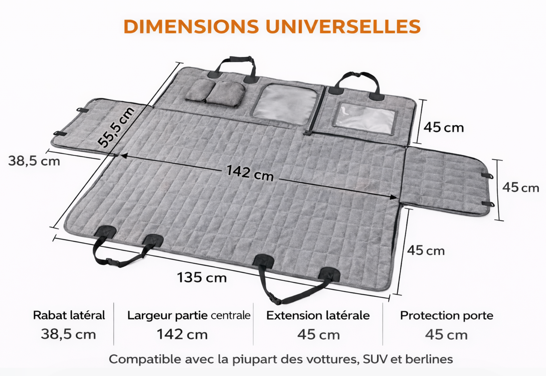 Protection de Banquette Arrière pour Chien – Housse Imperméable et Antidérapante