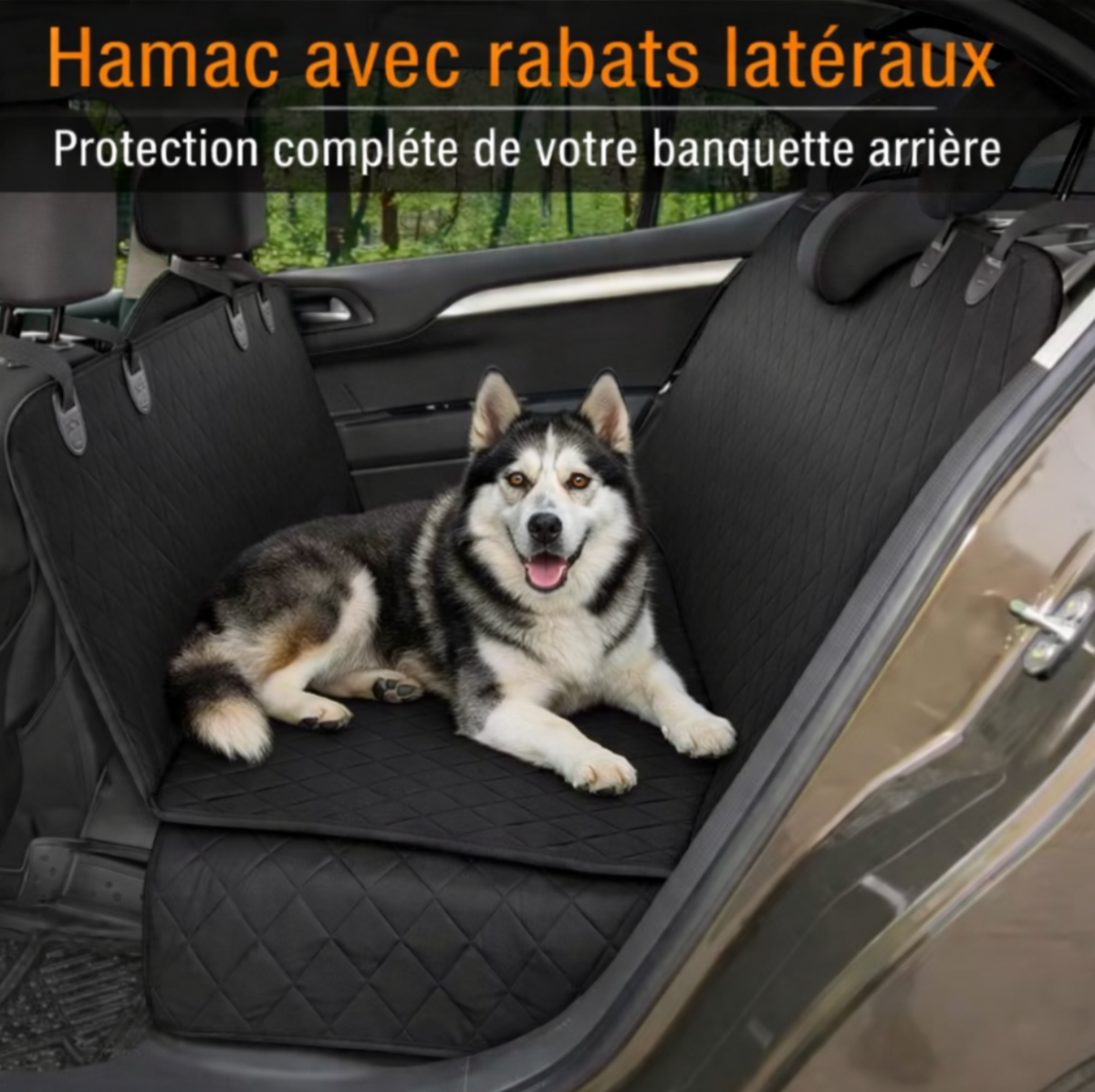 Housse Voiture pour Chien – Protection Banquette Anti-Poils