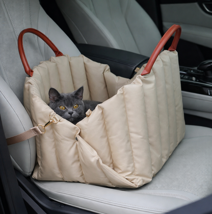 Sac de Transport Confort pour Chat – Siège Auto Sécurisé et Moelleux