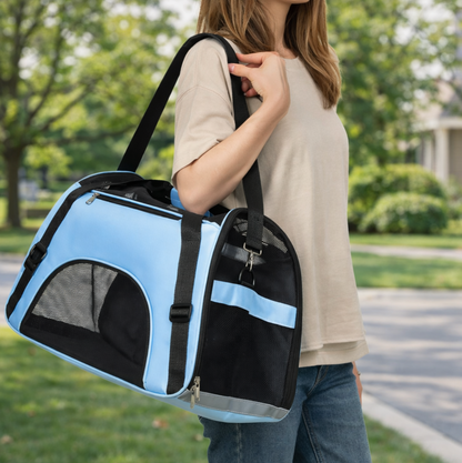 Sac de Transport Pliable pour Chat et Petit Chien – Sac Respirant et Confortable pour Voyage