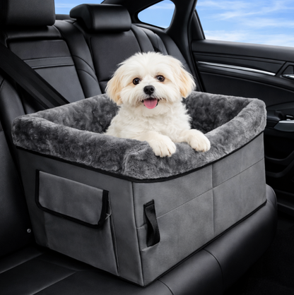 Siège Auto Confort pour Chien – Panier de Voiture Sécurisé et Douillet pour Animaux
