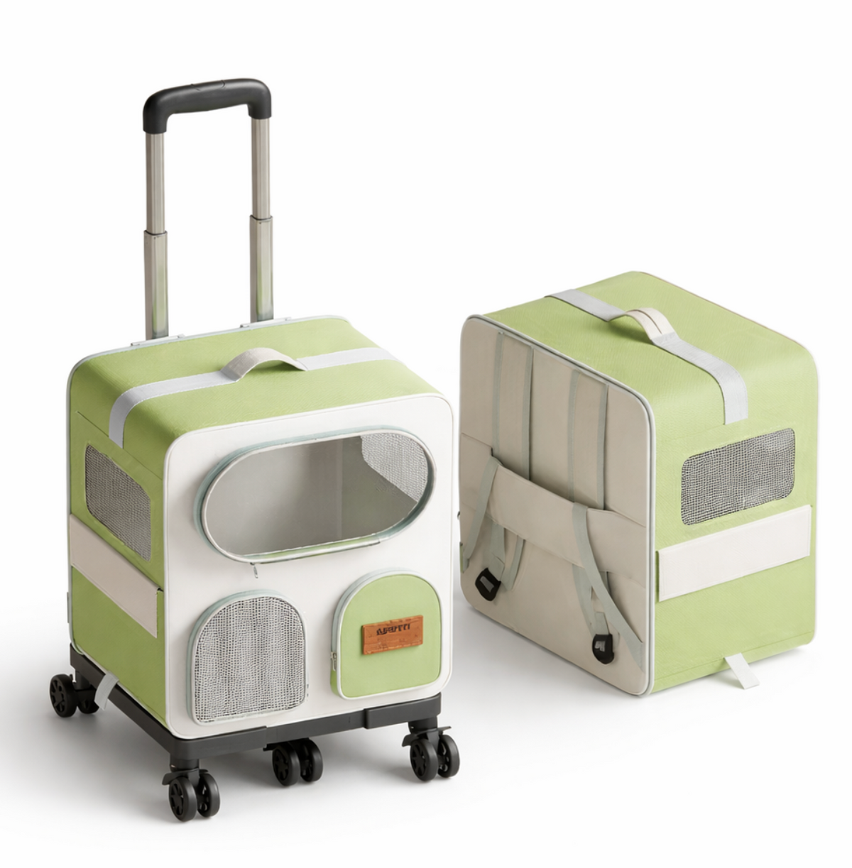 Valise de Transport à Roulettes pour Chat et Petit Chien – Sac de Voyage Pliable avec Poignée Télescopique