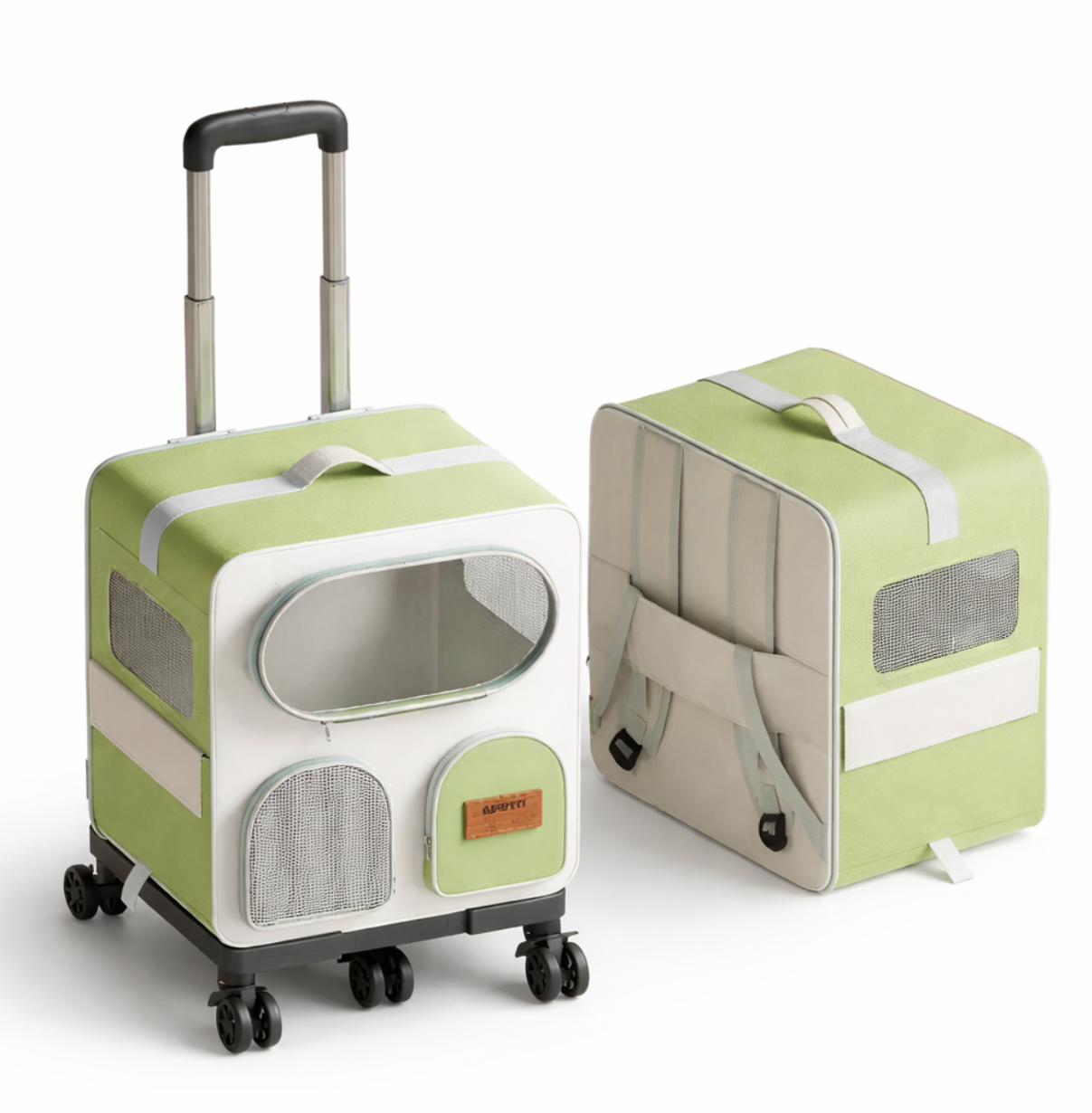 Valise de Transport à Roulettes pour Chat et Petit Chien – Sac de Voyage Pliable avec Poignée Télescopique
